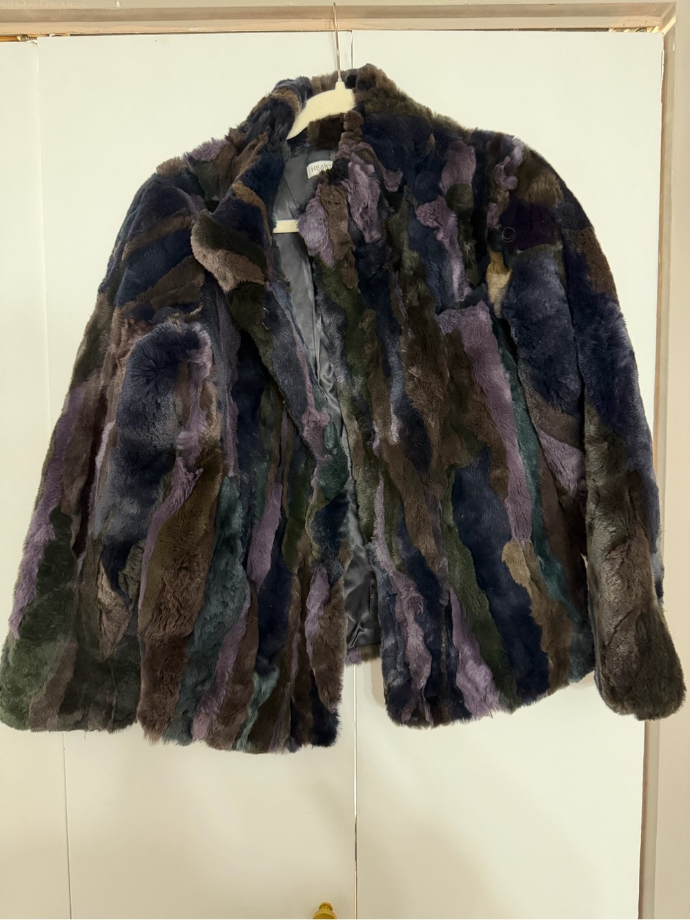 Heartloom Meg Patchwork Genuine Rabbit Fur Jacket
